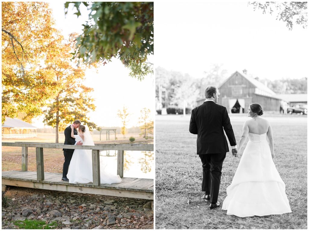 Sunset photos, fall wedding, outdoor wedding venue, NC wedding venue, Raleigh wedding photographer, Sarah Hinckley Photography