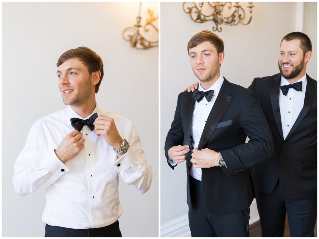 Groom Getting Ready | Merrimon-Wynne Wedding | Raleigh NC Wedding Photographer 