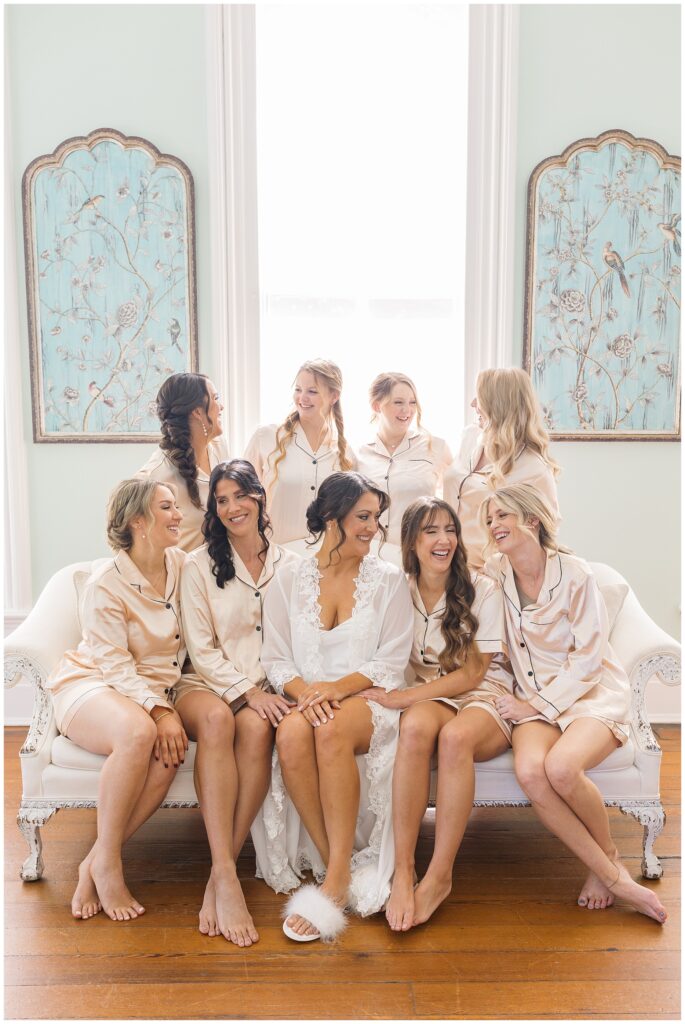 Bridesmaid Pajama Ideas | Merrimon-Wynne Wedding | Raleigh NC Wedding Photographer 