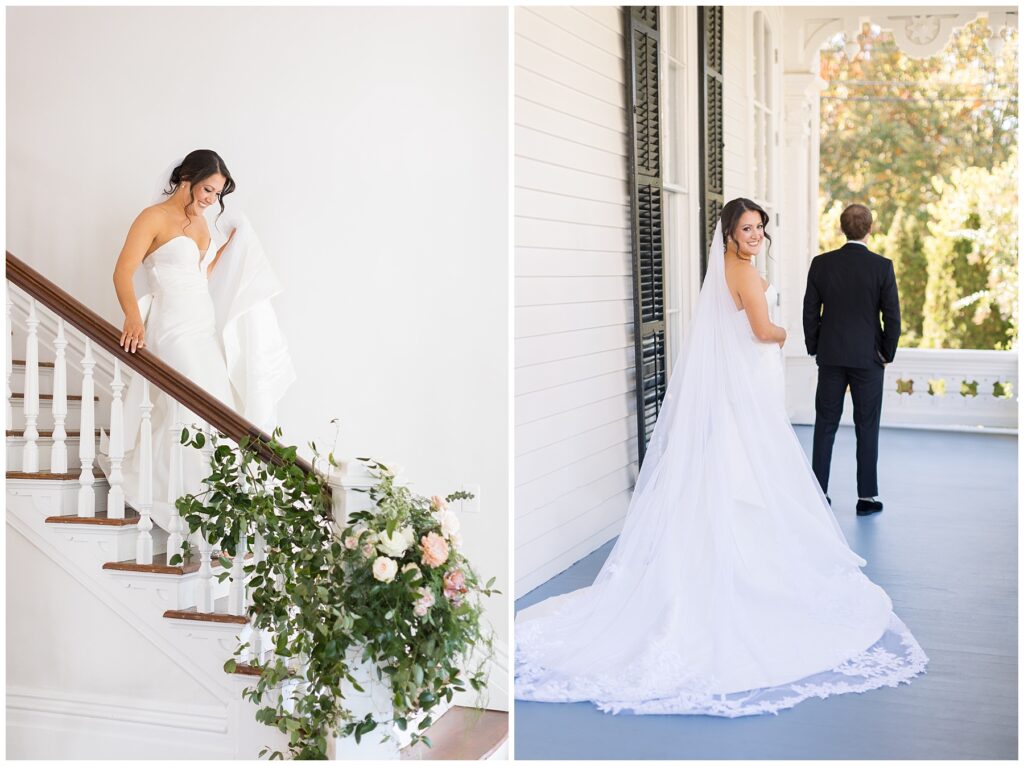 Bride and Groom First Look | Merrimon-Wynne Wedding | Raleigh NC Wedding Photographer 