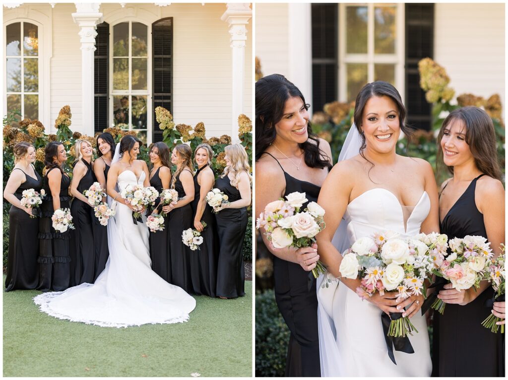 Bridesmaid Dress Inspiration | Bride Bouquet Inspo | Merrimon-Wynne Wedding | Raleigh NC Wedding Photographer 