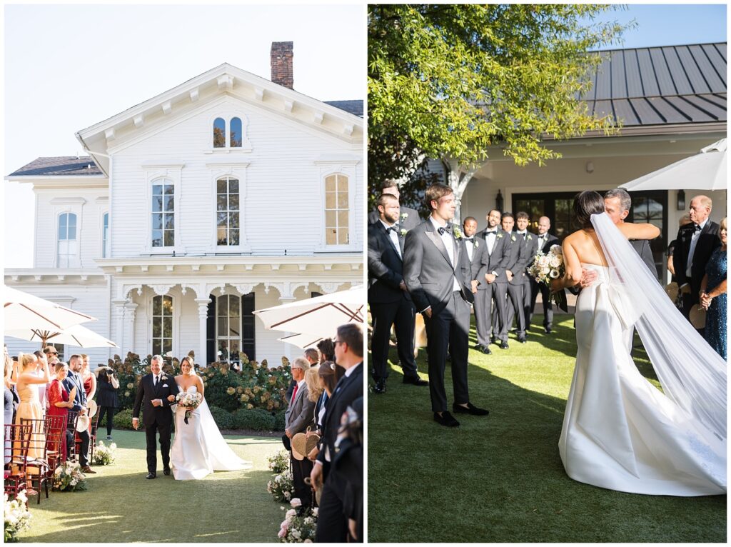 Bride Walking Down the Aisle | Merrimon-Wynne Wedding | Raleigh NC Wedding Photographer 