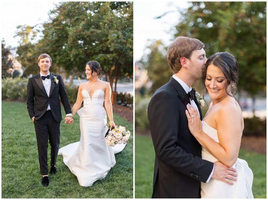 Bride and Groom Holding Hands | Merrimon-Wynne Wedding | Raleigh NC Wedding Photographer 