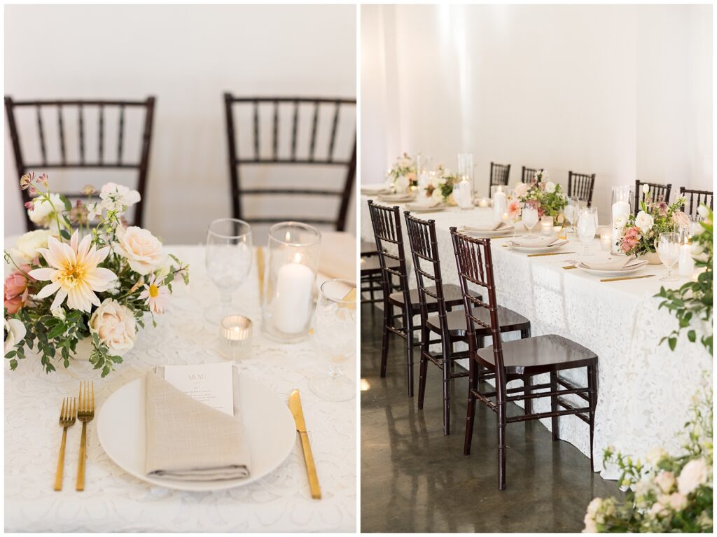 Wedding Venue Table Decorations | Merrimon-Wynne Wedding | Raleigh NC Wedding Photographer 