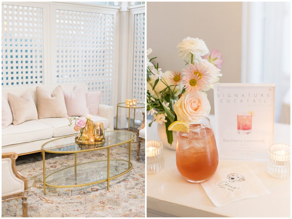 Wedding Signature Cocktail | Merrimon-Wynne Wedding | Raleigh NC Wedding Photographer 