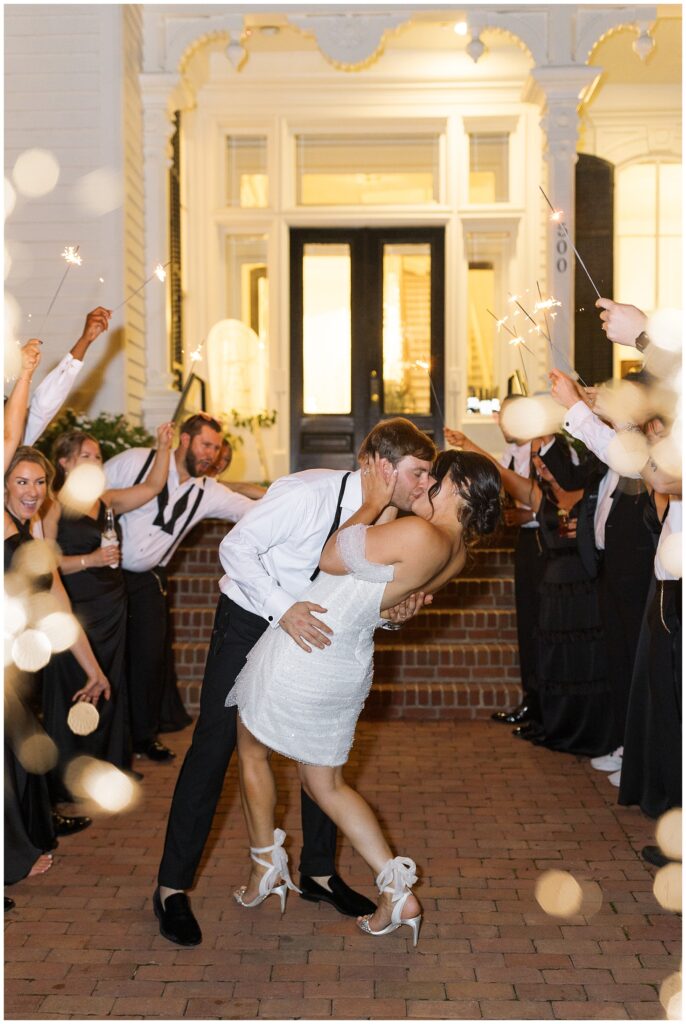 Bride and Groom Sparkler Exit | Merrimon-Wynne Wedding | Raleigh NC Wedding Photographer 