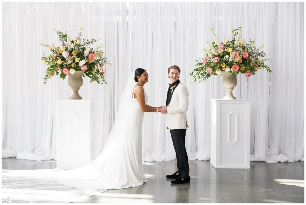 Bride and Groom Holding Hands | Wedding Ceremony Inspiration