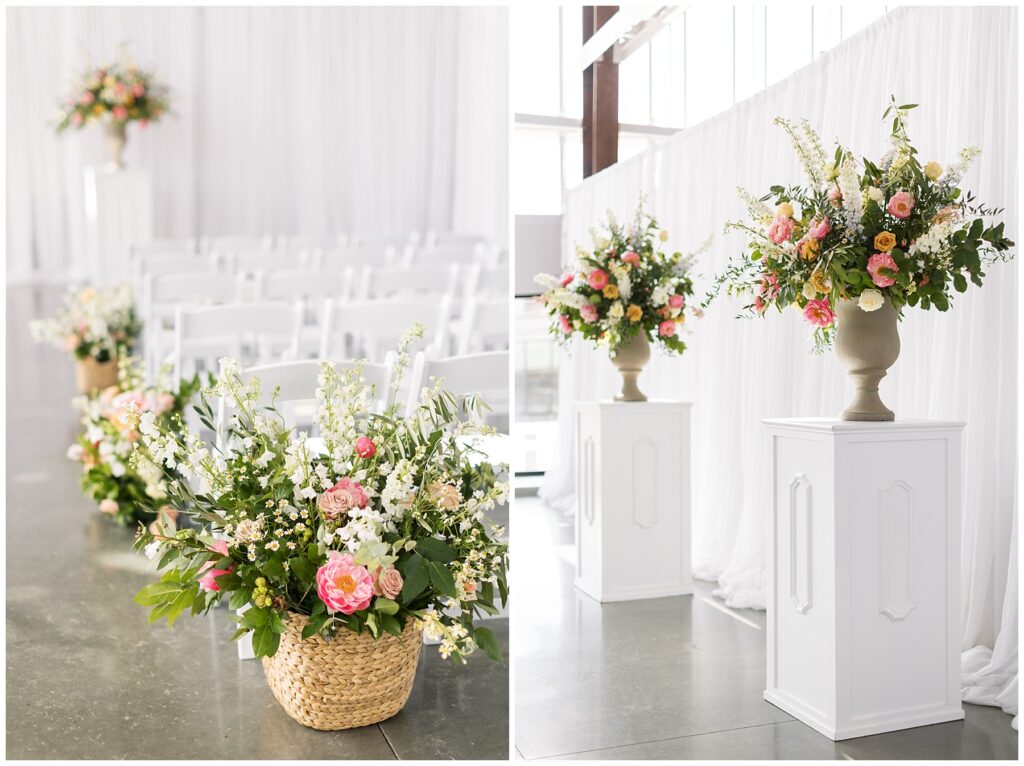 Colorful Wedding Ceremony Flowers | Wedding Ceremony Flower Inspiration