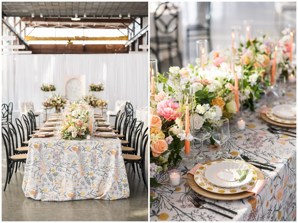 Wedding Venue Colorful Flowers Details | Table Decor with Colorful Flowers Wedding Inspiration