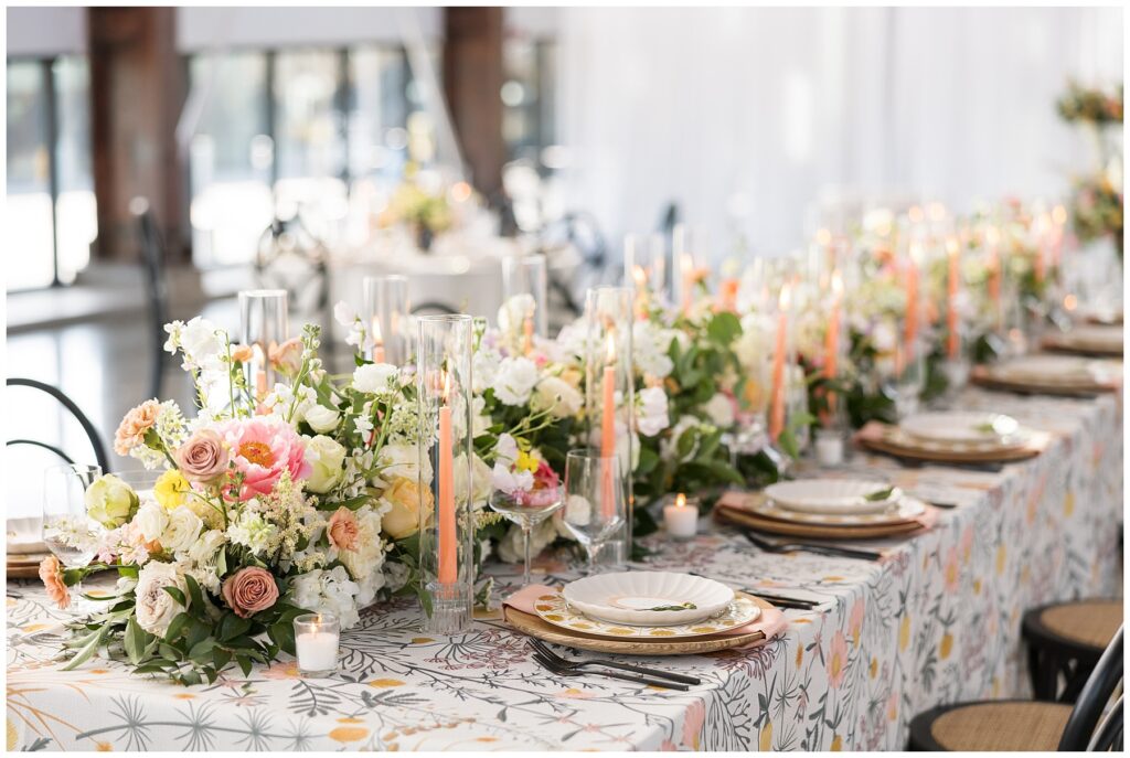 Wedding Inspiration for Plate Setting at Venue | Wedding Venue Colorful Plate Setting Inspiration