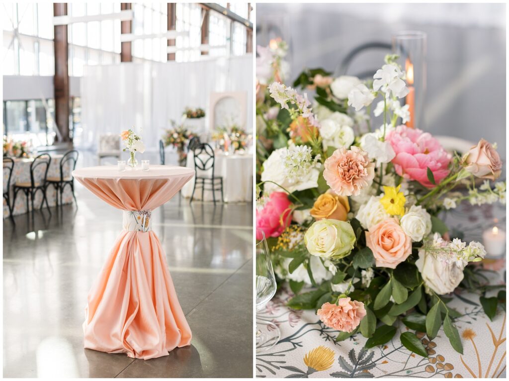 Elegant Cocktail Hour Inspiration | Colorful Flowers for Wedding
