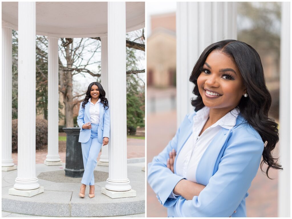 Grad Photos at the Old Well | Grad Photo Outfit Inspiration | Chapel Hill Senior Photographer