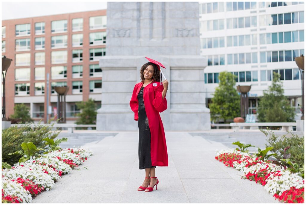 NCSU Senior Photos on Campus In Raleigh, North Carolina | Grad Photographer | Cap and Gown Portraits