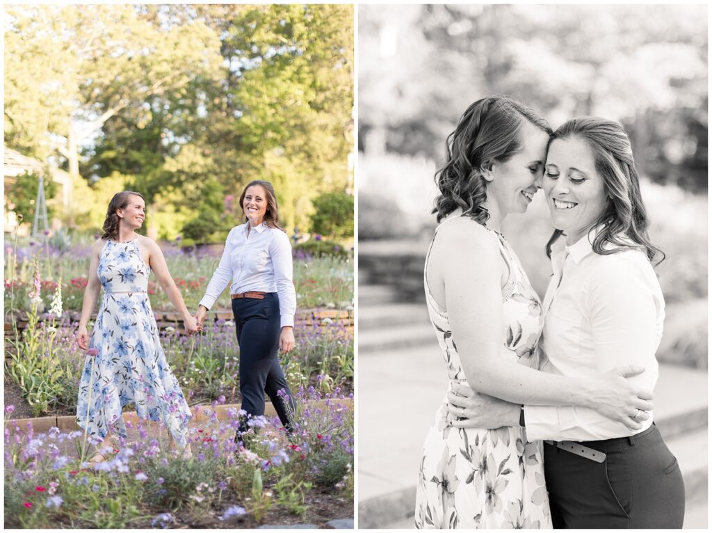 Duke Gardens LGBTQ Engagement | Same Sex Couple Photos in Garden