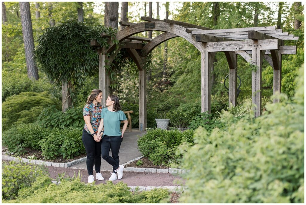Duke Gardens LGBTQ Engagement | Same Sex Couple Engagement Photos in Garden | Duke Gardens Engagement Photographer