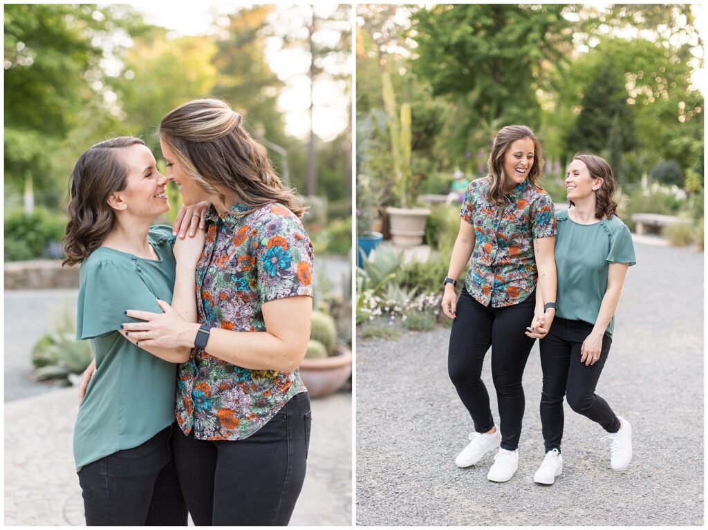 Duke Gardens LGBTQ Engagement Inspiration | Same Sex Couple Photos Outfit Inspiration