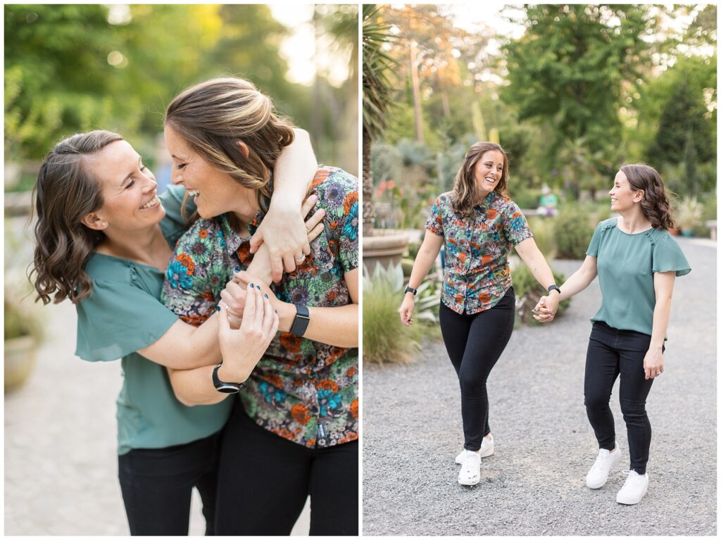Same Sex Duke Gardens Engagement | LGBTQ Couple Photos in Garden