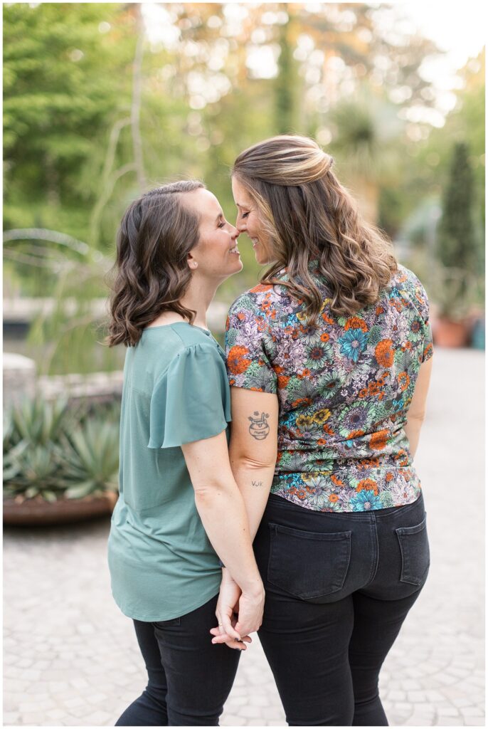 Same Sex Duke Gardens Engagement | LGBTQ Couple Photo Garden Inspiration | Duke Gardens Photographer