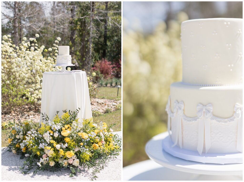 Wedding Cake Inspiration | Yellow Wedding Flowers Insp | White Oaks Farm Wedding