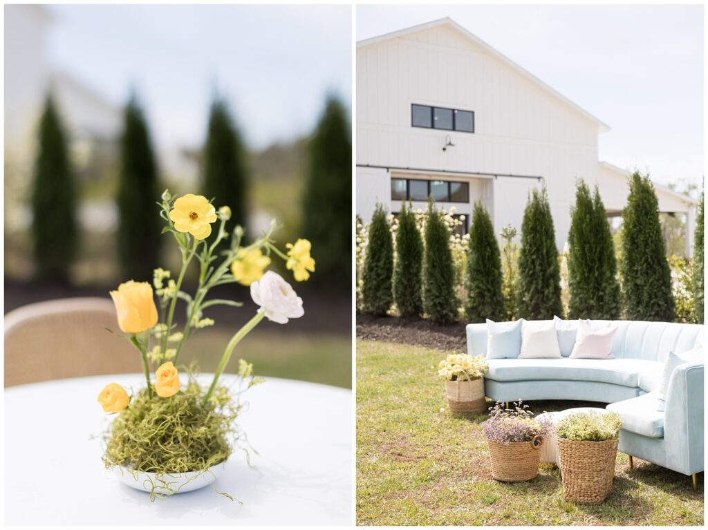 Spring Pastel Wedding Flowers | Wedding Venue Inspiration | White Oaks Farm Wedding