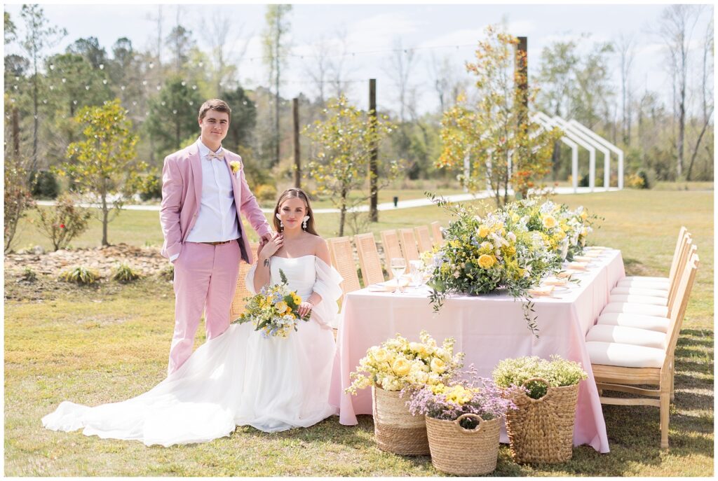 Pastel Wedding Inspiration | Yellow Wedding Flowers | Wedding Venue Inspiration | White Oaks Farm