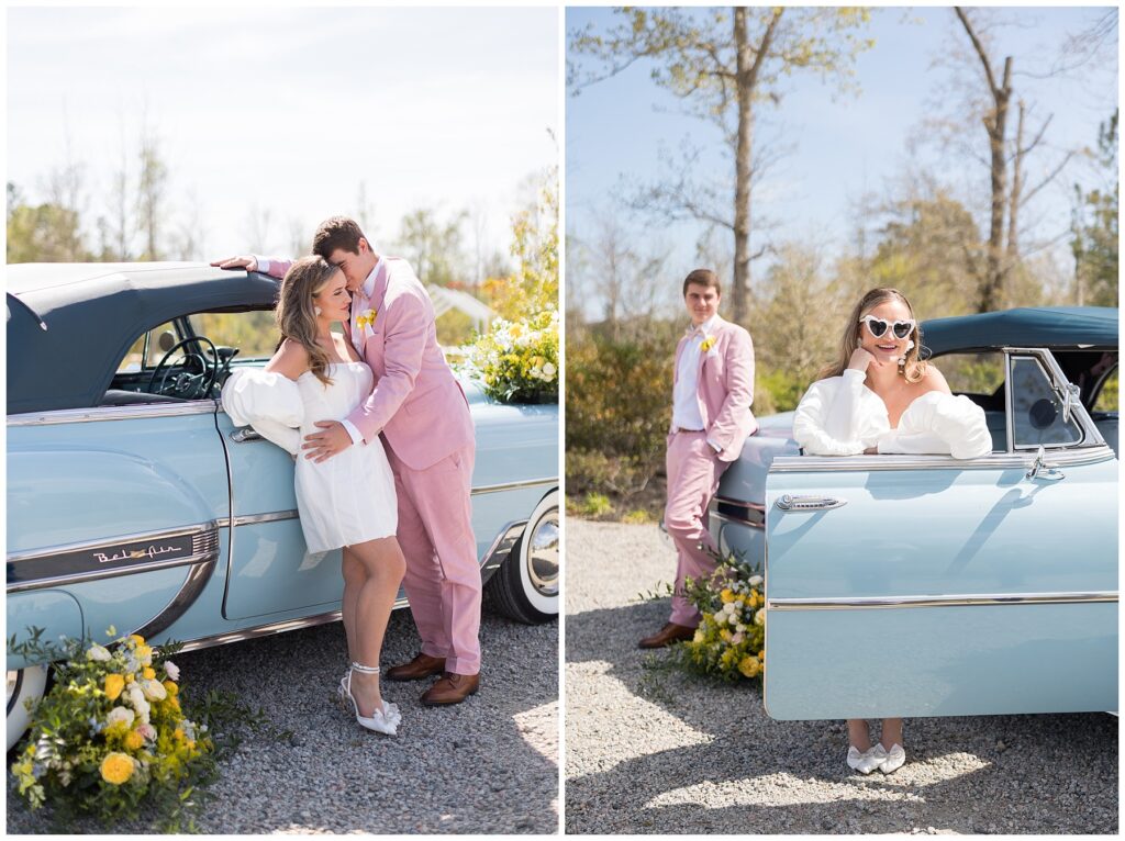 Vintage Car Wedding Photos | White Oaks Farm Wedding | Myrtle Beach Wedding Photographer