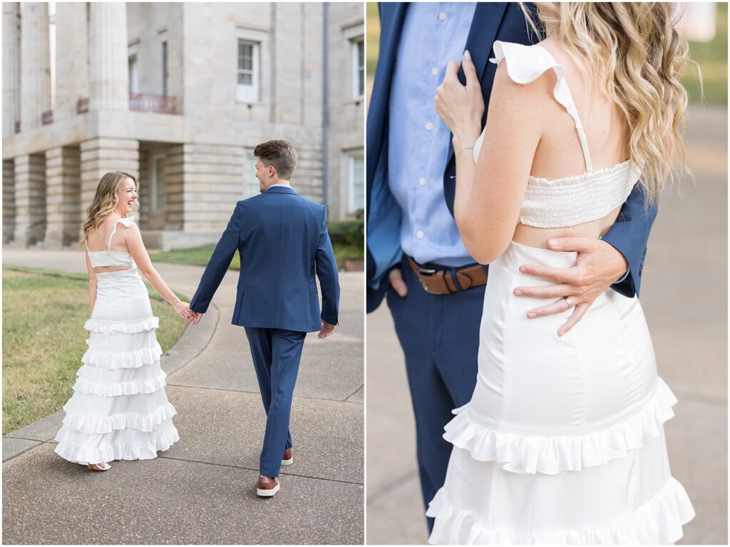 Outfit Inspo for Anniversary Photos | Couples Portraits in Downtown Raleigh | Raleigh Photographer