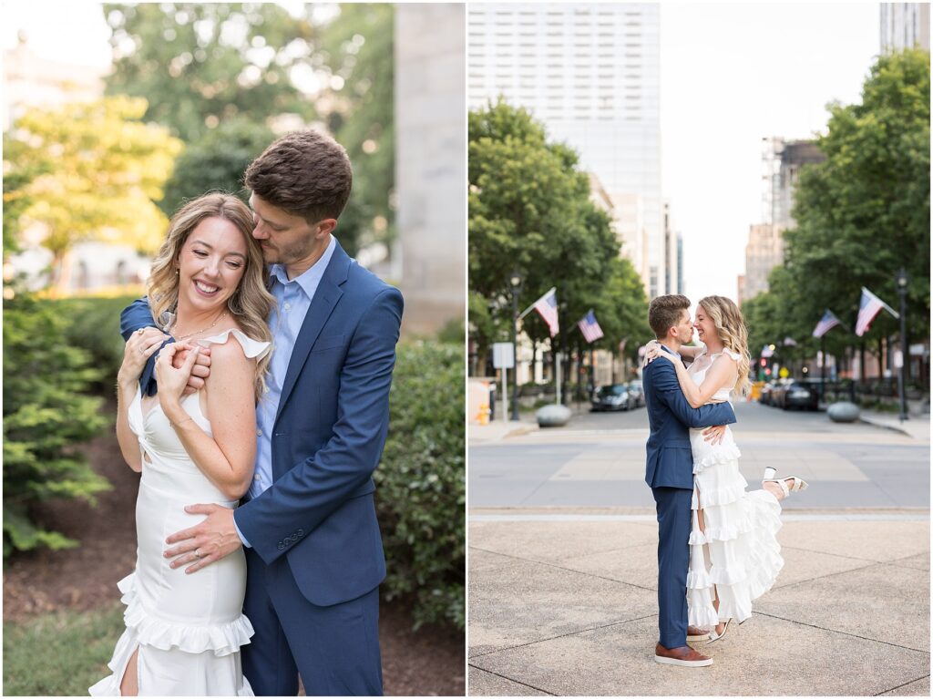 Anniversary Photos Outdoors | Couples Portraits in Downtown Raleigh | Raleigh Photographer