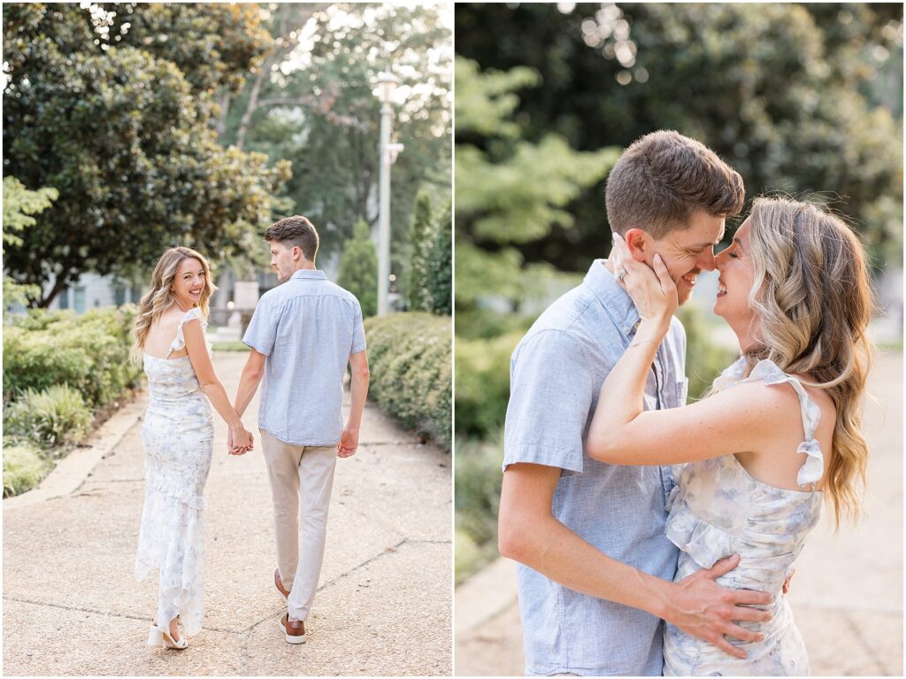 Anniversary Photos | Couple Holding Hands | Couples Portraits in Downtown Raleigh | Raleigh Photographer