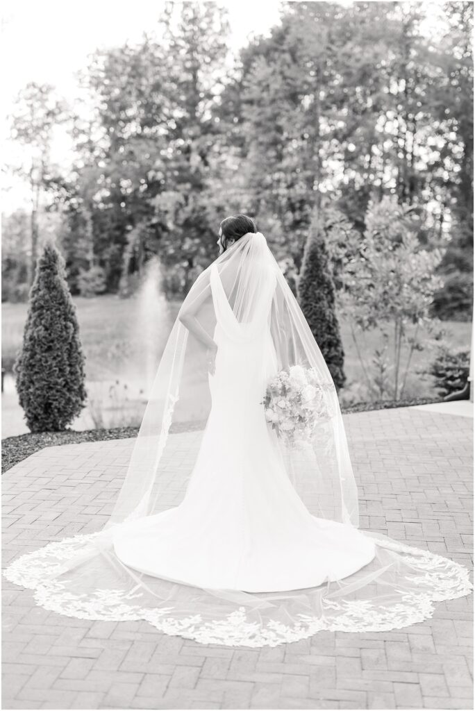 Bridal Photos with Veil | Bridal Photos by Lake | The Upchurch Bridal Portraits | Bridal Portrait Photographer