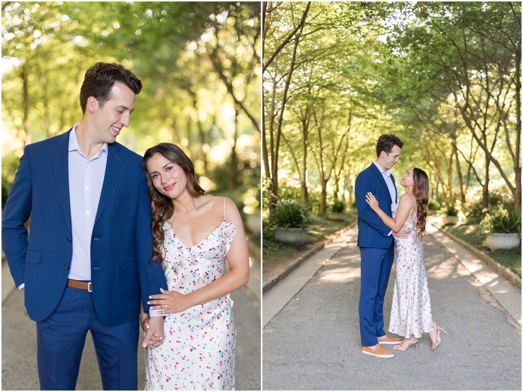 Engagement at Duke Gardens | Summer Engagement | Engagement Outfit Inspiration | Durham Engagement Photographer 