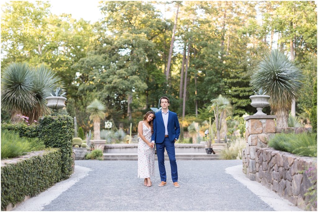 Engagement at Duke Gardens | Outdoor Engagement Photo Ideas | Engagement Photos in Garden | NC Engagement Photographer 