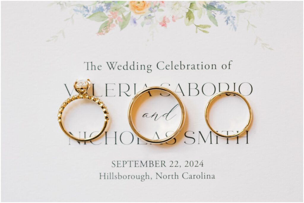 Colorful Wedding Invitations | Wedding Ring | Raleigh NC Wedding Photographer