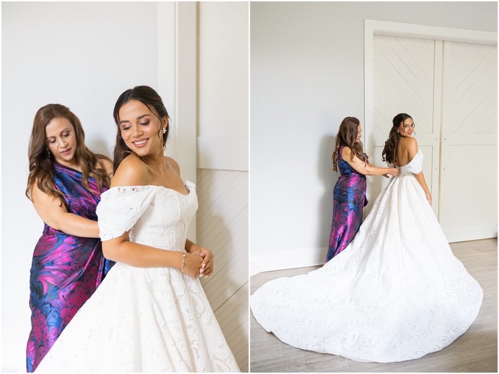 Bride Getting Ready | Mother Daughter Wedding Photos | Raleigh NC Wedding Photographer