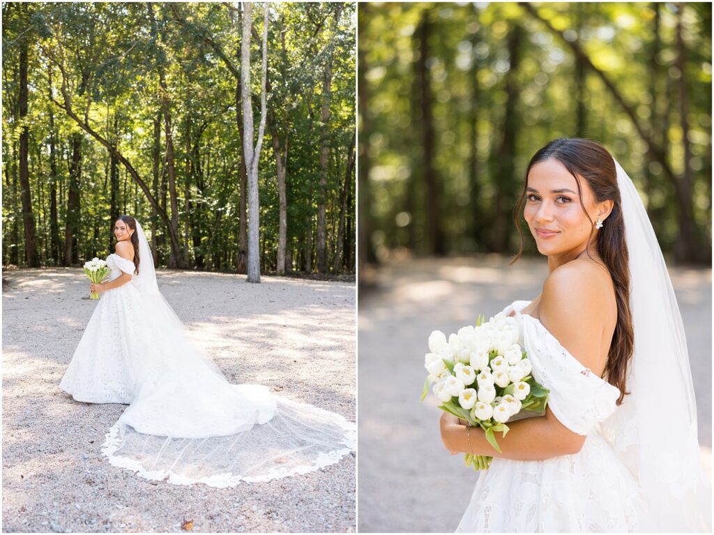 Bridal Photos | Bridal Bouquet Inspiration | Bridal Dress Details | Carolina Grove Wedding Photographer