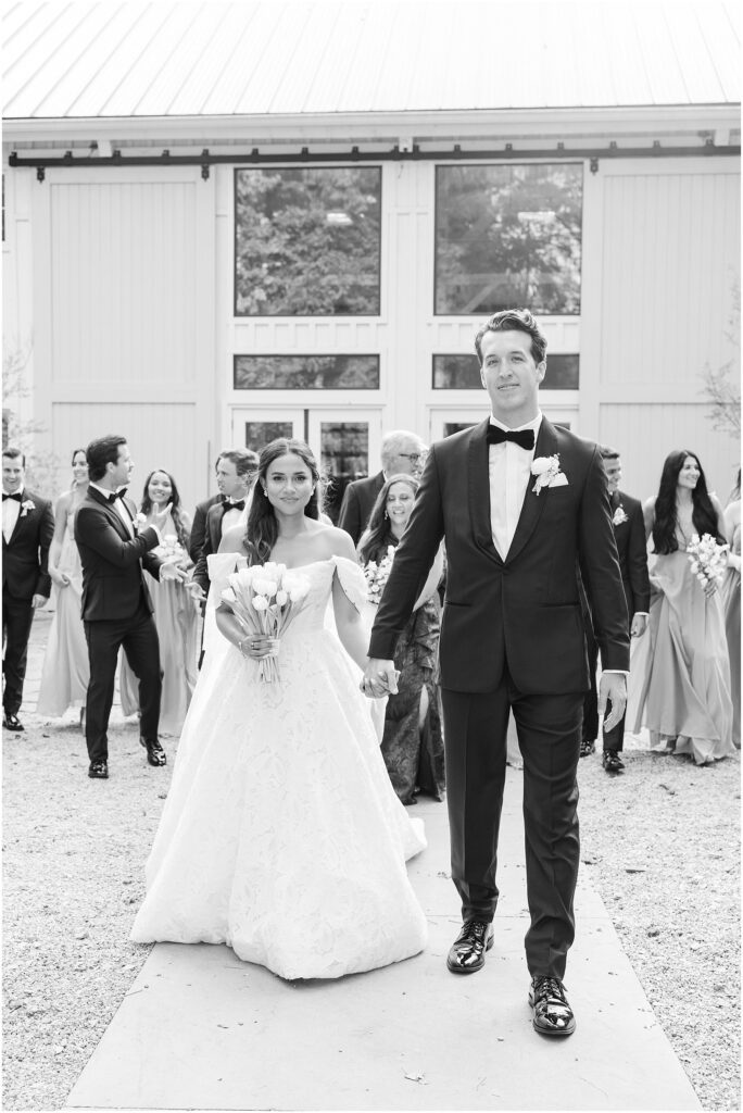 Bride and Groom Photo Ideas | Bride and Groom with Wedding Party | Raleigh NC Wedding Photographer