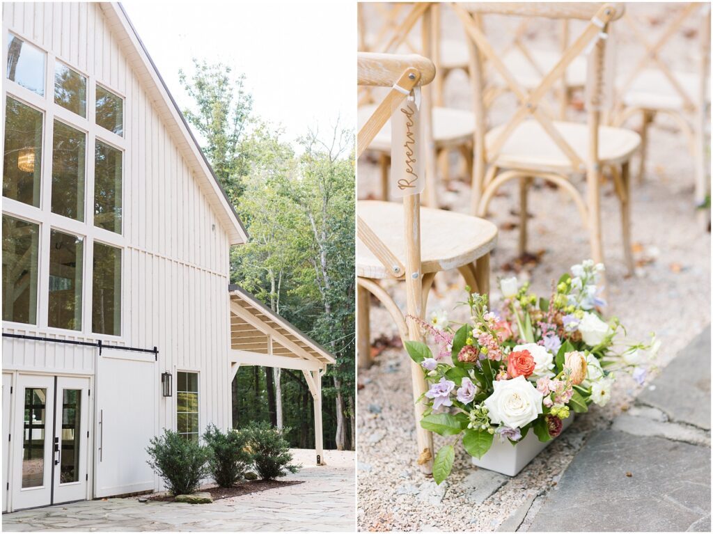 Wedding Venue Inspiration | Wedding Ceremony Details | Wedding Ceremony Flowers | Carolina Grove Wedding Photographer