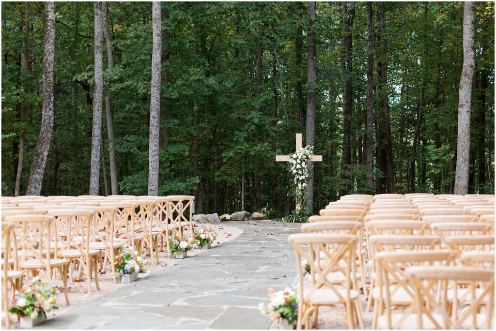 Wedding Ceremony Details | Wedding Ceremony Seating Inspiration | Carolina Grove Wedding Photographer