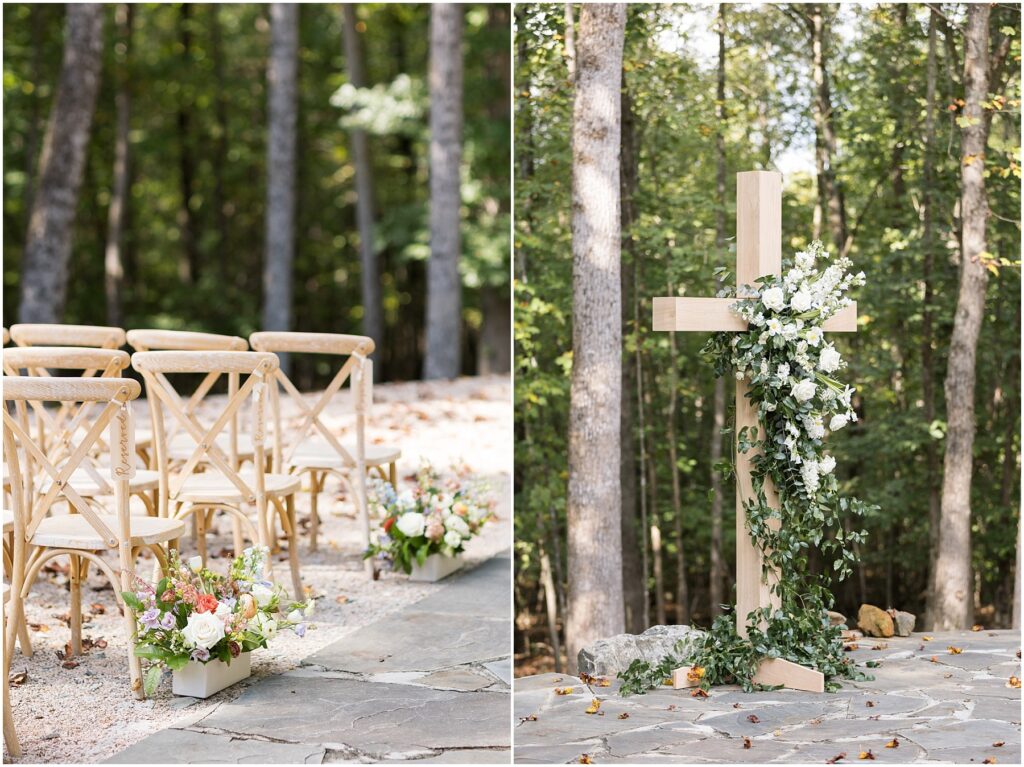 Wedding Ceremony Flowers | Wedding Ceremony Decor | Carolina Grove Wedding Photographer
