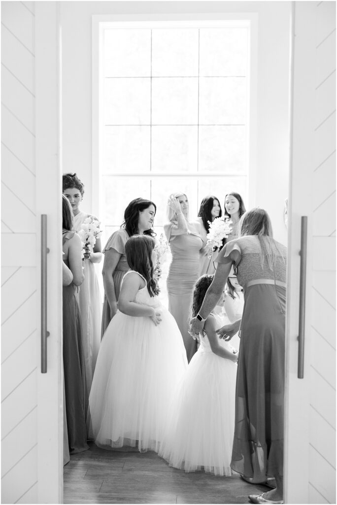 Bridal Party Pre-Ceremony | Flower Girls | Carolina Grove Wedding Photographer