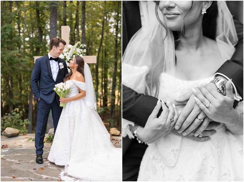 Bride and Groom Photos | Bride and Groom Jewelry | Wedding Rings | Carolina Grove Wedding Photographer | Raleigh NC Wedding Photographer