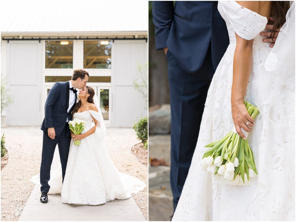 Bride and Groom Photos | Bridal Bouquet Inspiration | Carolina Grove Wedding Photographer | Raleigh NC Wedding Photographer
