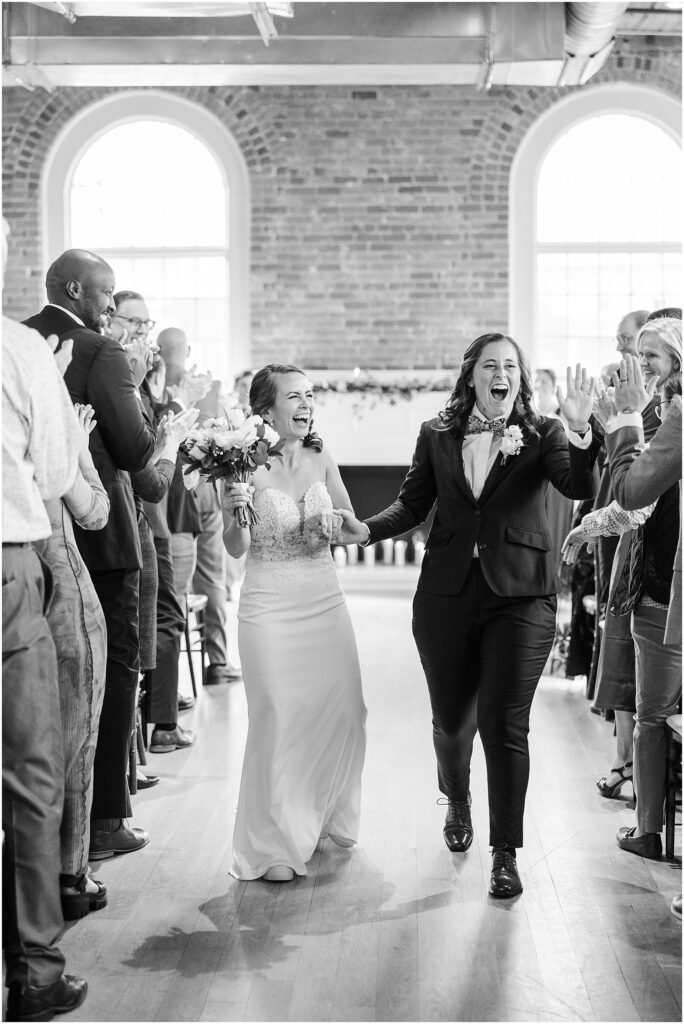 Wedding Recessional | Same Sex Wedding | The Cotton Room | Durham Wedding Photographer | Wedding at The Cotton Room | Sarah Hinckley Photography