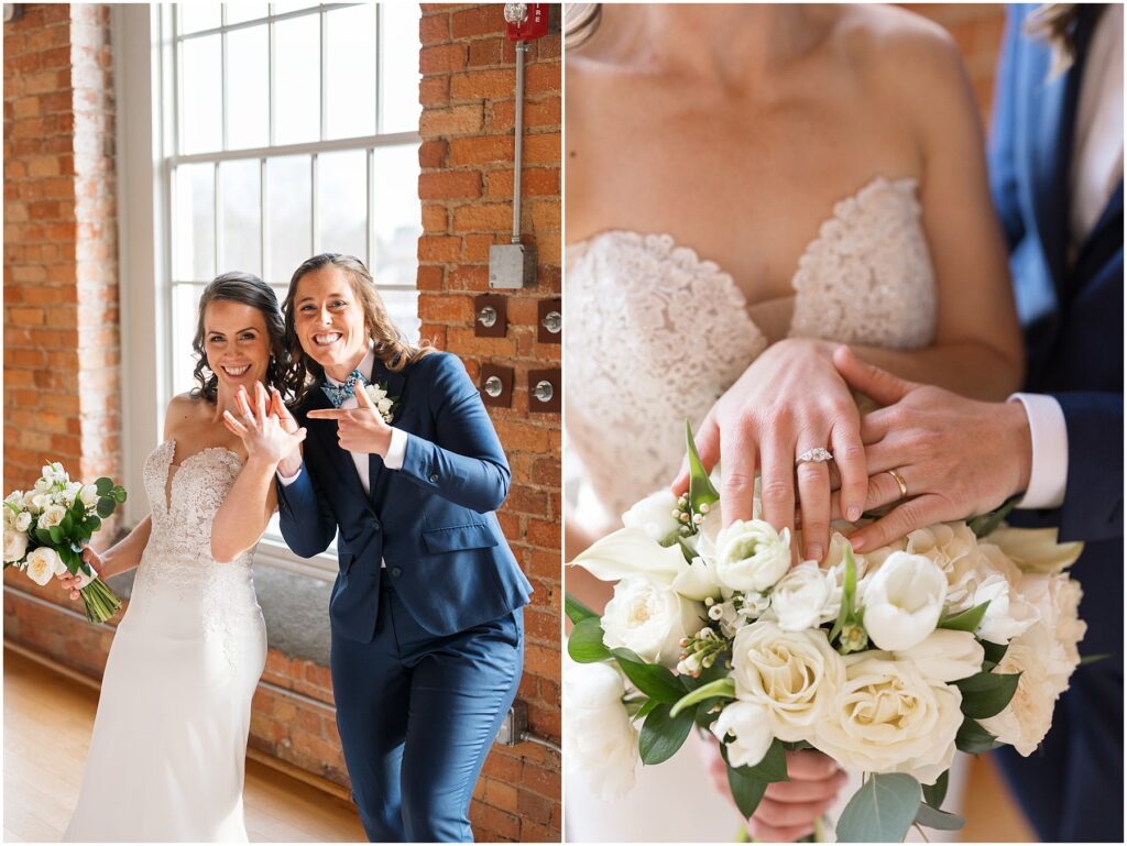Wedding Rings | Wedding Floral | Same Sex Wedding | The Cotton Room | Durham Wedding Photographer | Wedding at The Cotton Room | Sarah Hinckley Photography