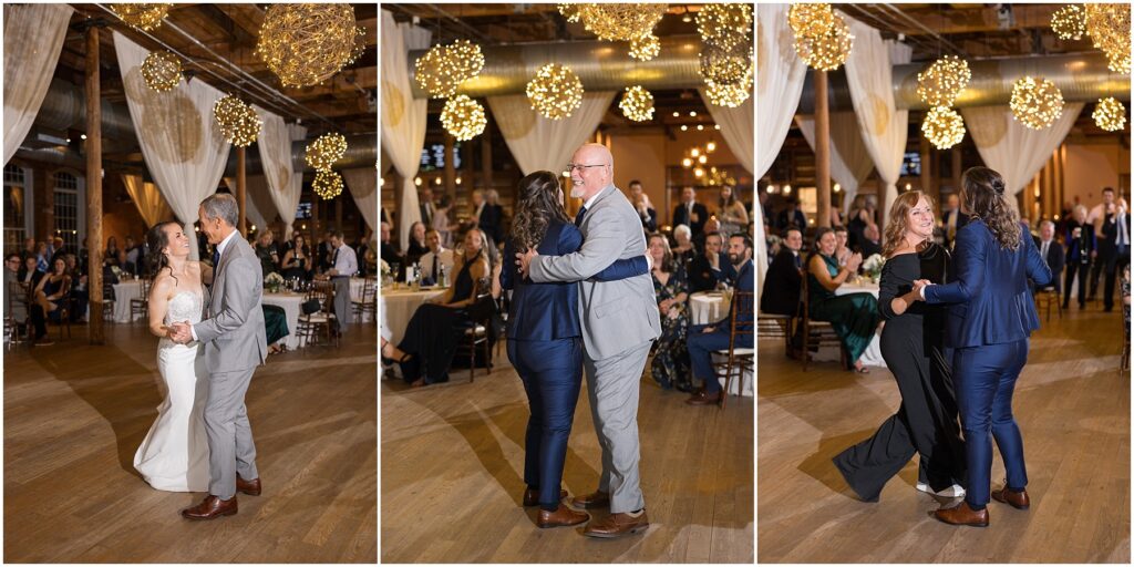 Father Daughter Dance | Mother Daughter Dance | Wedding Reception | Same Sex Couple | The Cotton Room | Durham Wedding Photographer | Wedding at The Cotton Room | Sarah Hinckley Photography