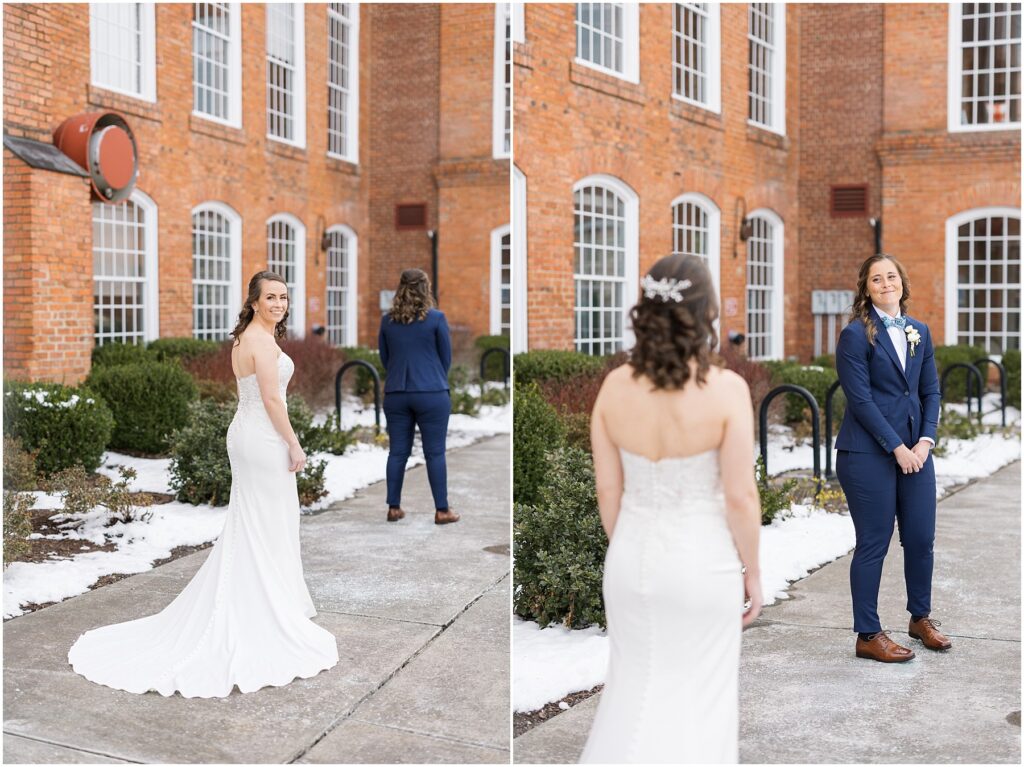 Couple First Look | Same Sex Couple | Durham Wedding Photographer | Sarah Hinckley Photography