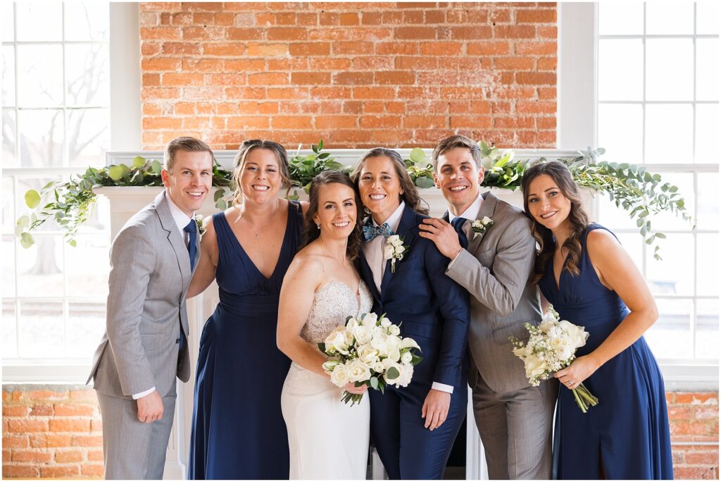 Brides with Wedding Party | Same Sex Couple | Durham Wedding Photographer | Wedding at The Cotton Room | Sarah Hinckley Photography