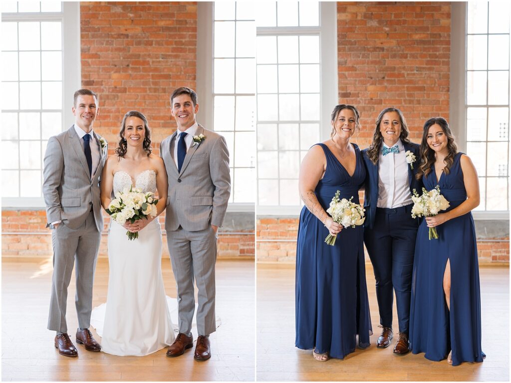 Brides with Wedding Party | Same Sex Wedding | Durham Wedding Photographer | Wedding at The Cotton Room | Sarah Hinckley Photography