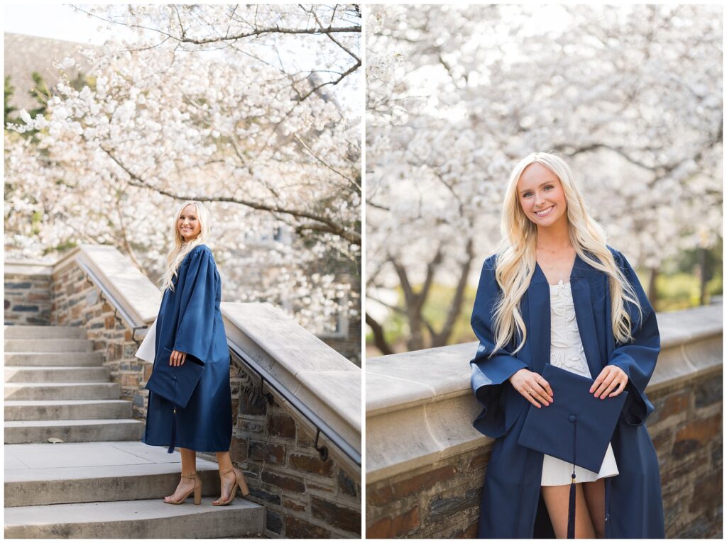 Cherry Blossom Trees | Duke University Senior | Duke University Grad | Durham Senior Photographer