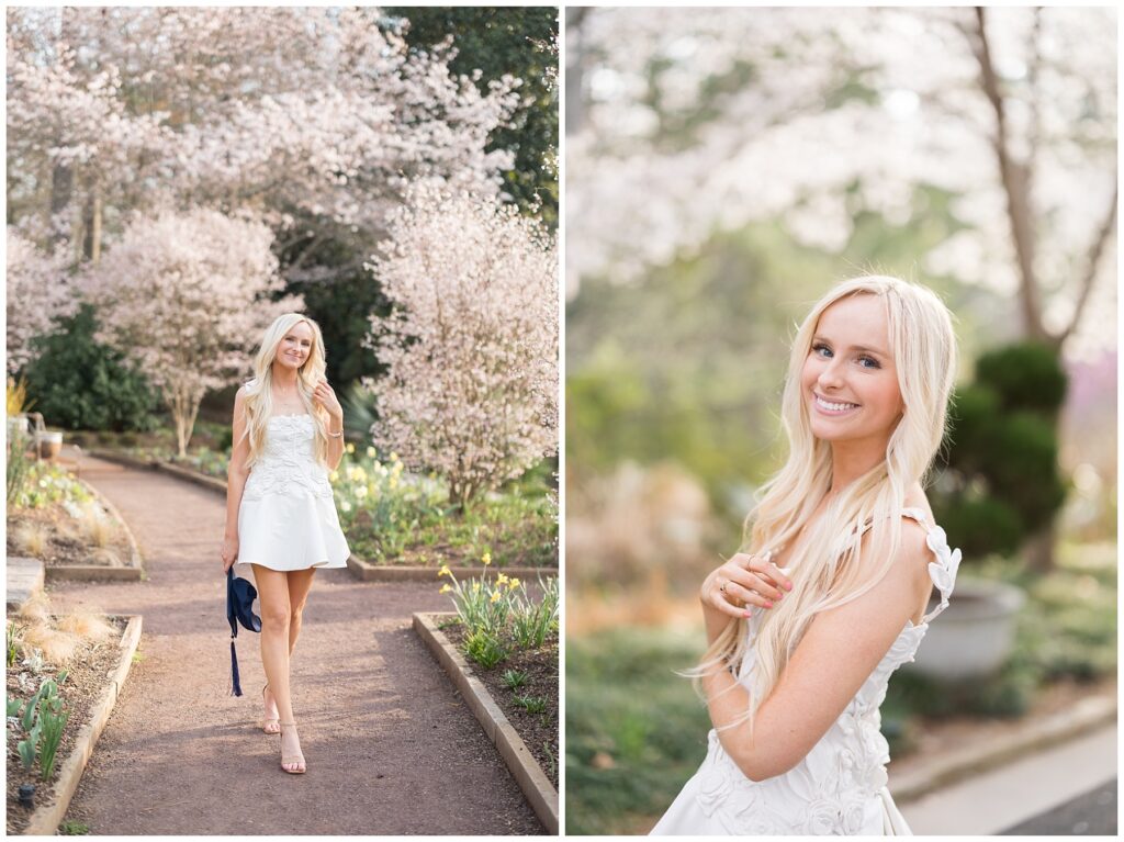 Duke Gardens | Cherry Blossom Trees | Duke University Senior | Duke University Grad | Durham Senior Photographer